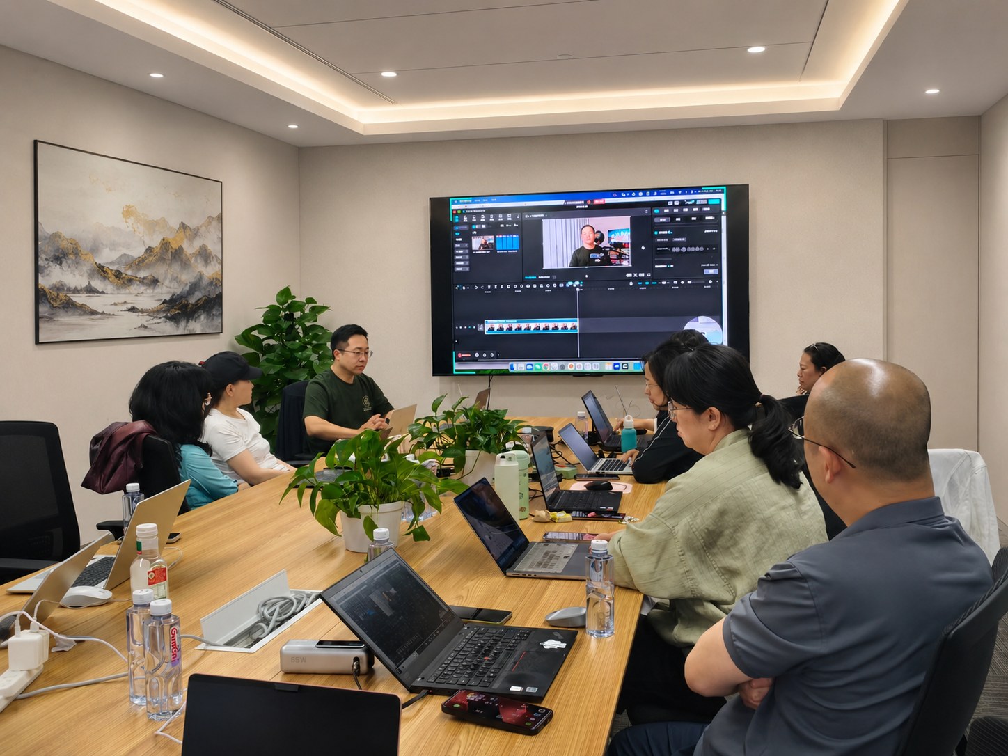 青盟成员在活动现场交流 AI 学习方法